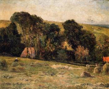 保羅 高更 Haymaking near Dieppe